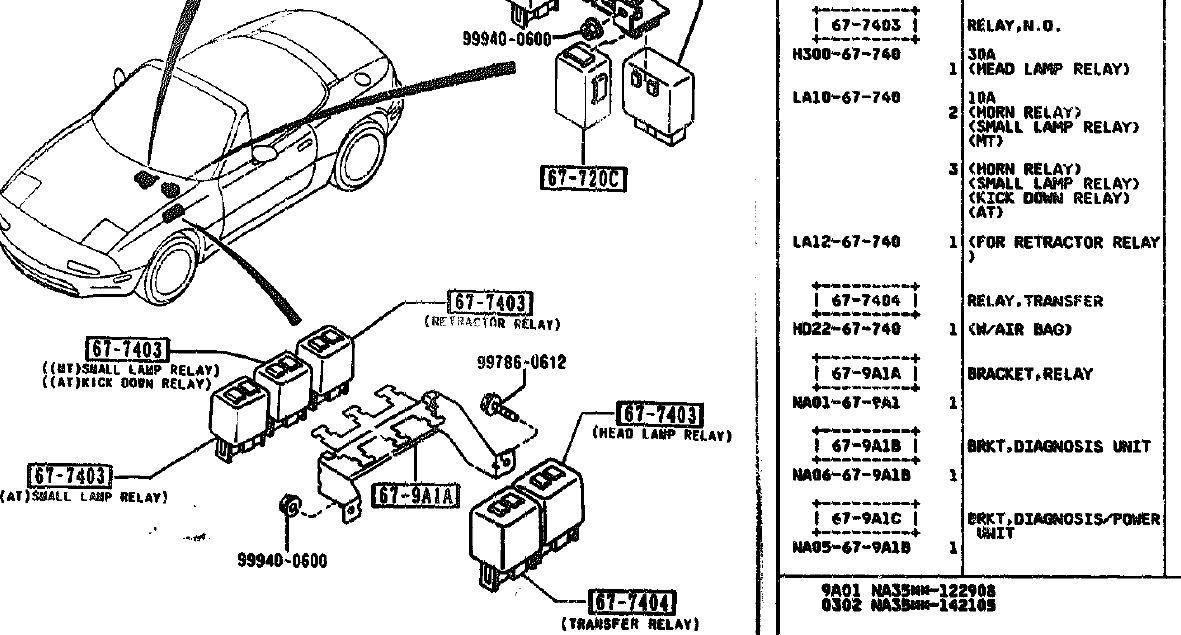 PopUp light relay location Electrics & ICE MX5 Owners Club Forum Forum